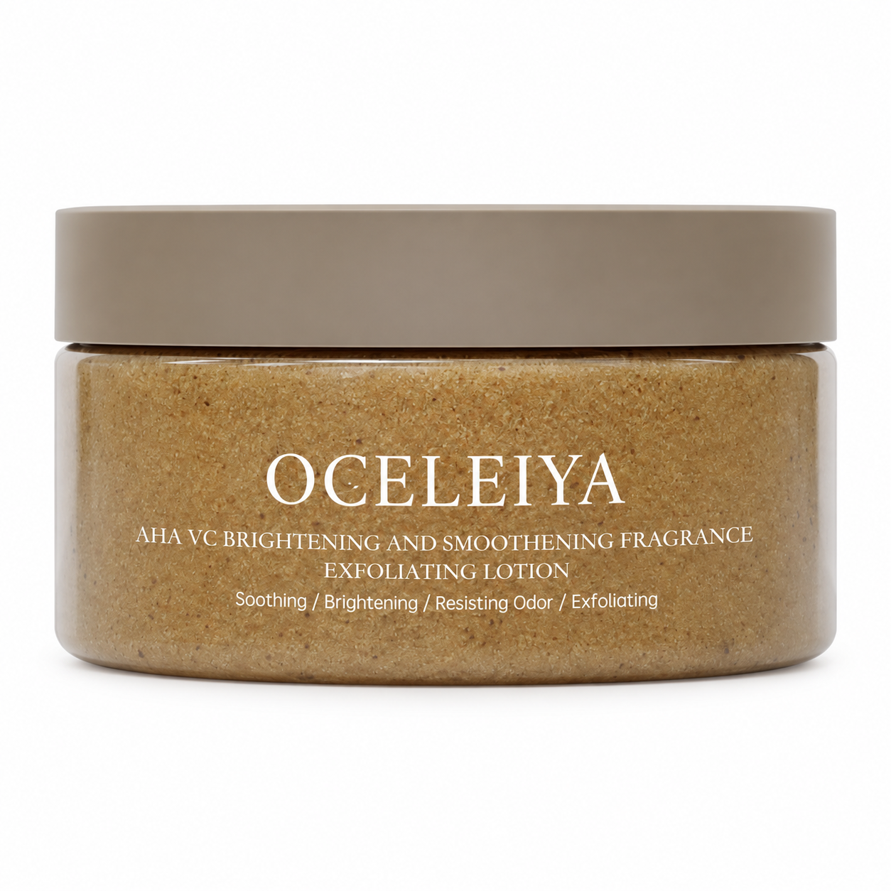 OCELEIYA AHA & Vitamin C Fragranced Scrub · Granular scrub