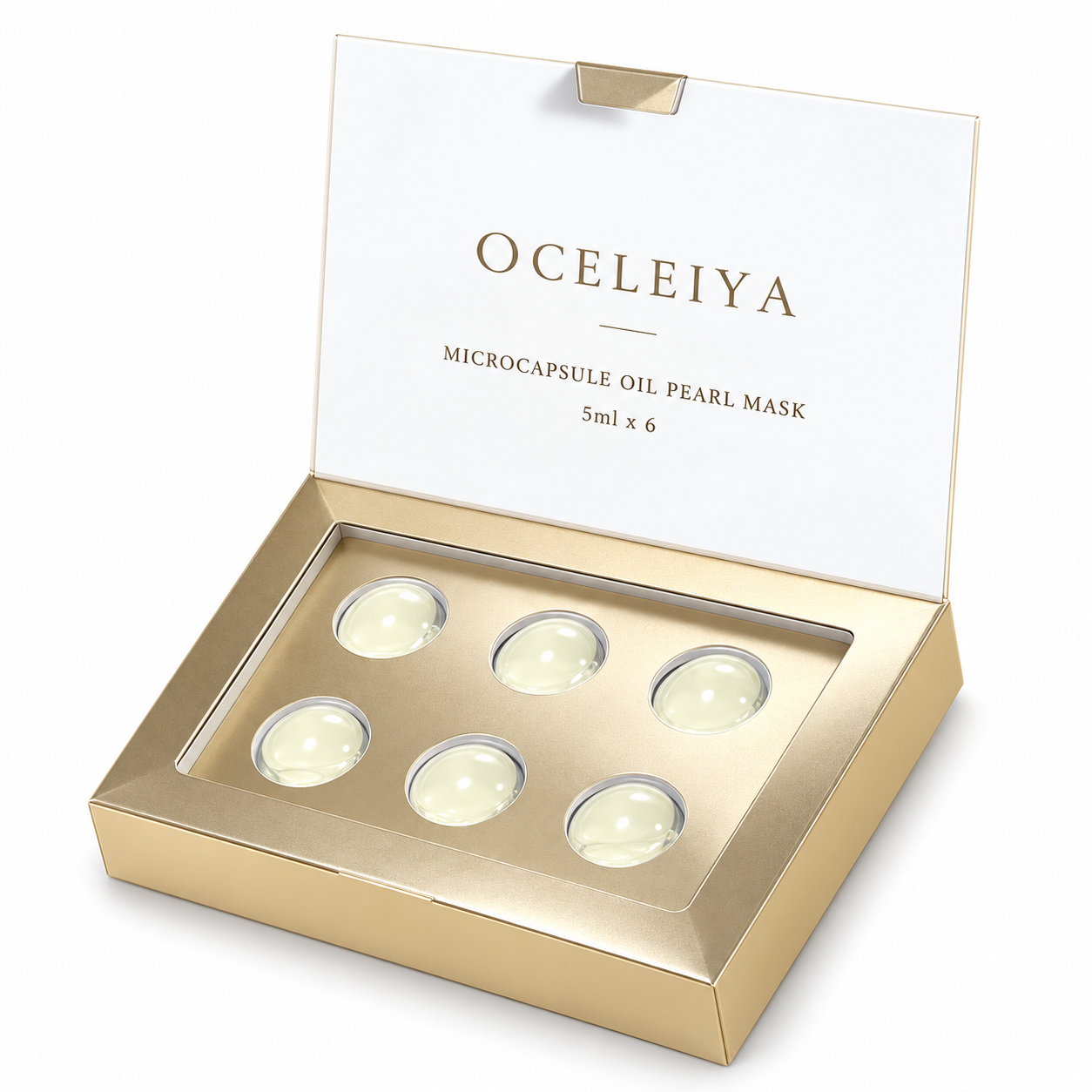 OCELEIYA Microcapsule Oil Pearl Mask — Gold · 5ml × 6 · Facial mask