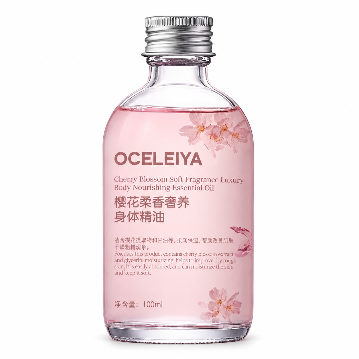 OCELEIYA Cherry Blossom · Body & Massage Oil · 100ml · Body & Massage Oil
