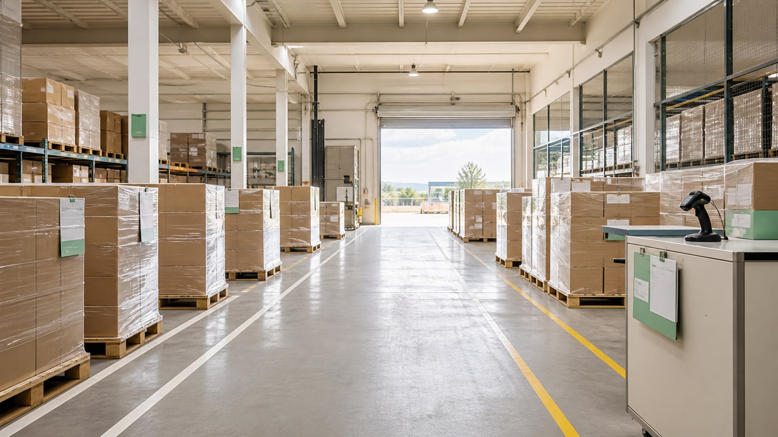 Concept image of finished goods dispatch and warehouse handover